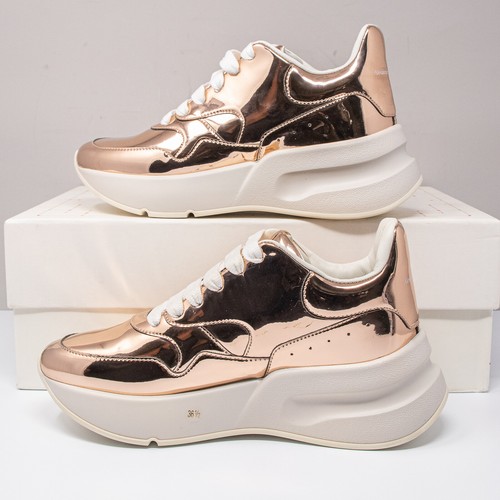 Alexander McQueen Magic Mirror Rose Gold Sneakers Size 36.5 | 6.5 US - Picture 3 of 8