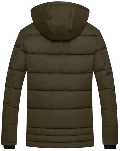 Wantdo Invierno de los hombres chaqueta acolchada Abrigo cálido Chaqueta con capucha a prueba de agua - Imagen 34 de 42