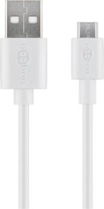 Goobay Mikro USB Schnellladekabel - Weiß, 1m