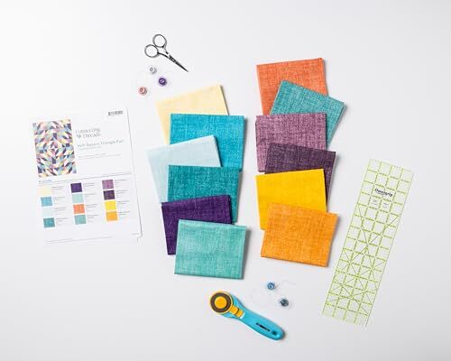 Anfänger Lap Throw Quilt Kit (40,5" x 56,5") - Chambray Tonale - Frühling Tag - Bild 6 von 7