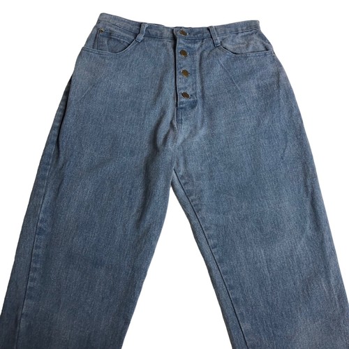 Vintage Carolina Colours Jeans Womens 29x30 Blue Denim High Rise Button Fly 90s - Picture 2 of 13