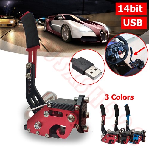 14Bit PC Wins USB Handbrake SIM for Racing Games G25/27/29 T500 FANATECOSW DIRT - Picture 1 of 14