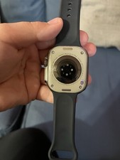 Apple Watch Ultra 49mm Titanium Case with Midnight Ocean Band, One Size