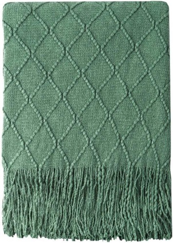 Throw Blanket 50X60 InTextured Solid Soft Sofa Couch Decorative Knit Blanket - Picture 45 of 57