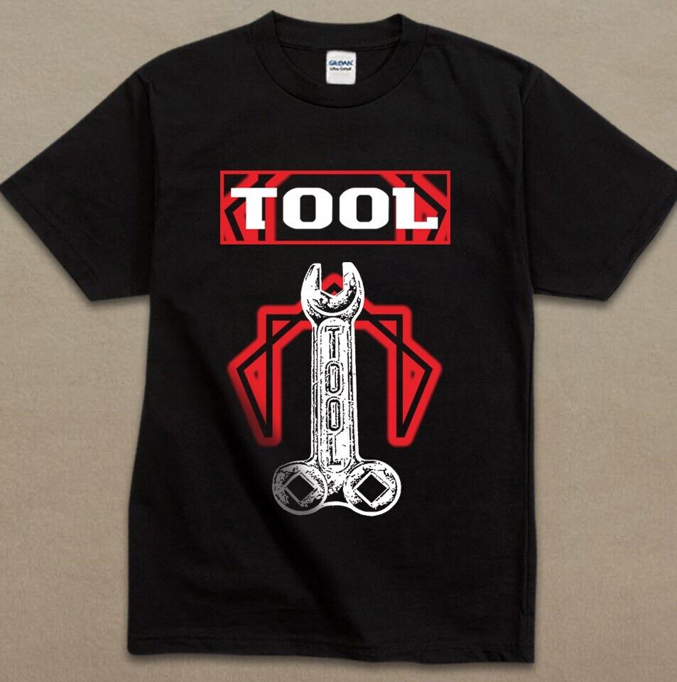 Vintage 1991 Tool Black Red Wrench Music Rock Metal Band T Vintage 1991 Tool Black Red Wrench Music Rock Metal Band T