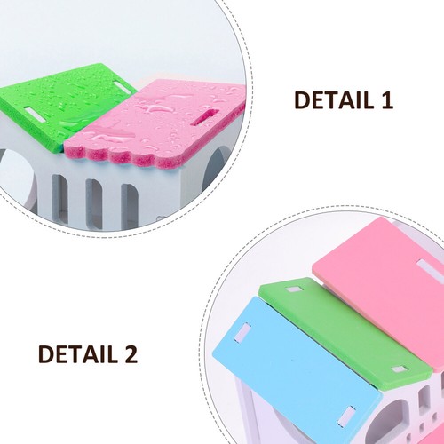 3 Pieces usine Colorful Small House Animal Habitat Hamster Hideaway Shelter