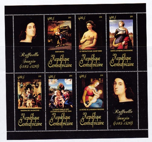 Zentralafrikanische Rep - 2011 Art - 2 s/s - Raphael - #1701-2 cv 19,50 Lot 31 - Bild 2 von 2