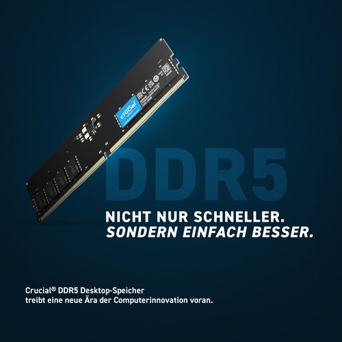 Crucial DDR5 Arbeitsspeicher RAM 8GB 16GB 32GB 64GB CL40-46  für Desktop Gaming  - Bild 4 von 12