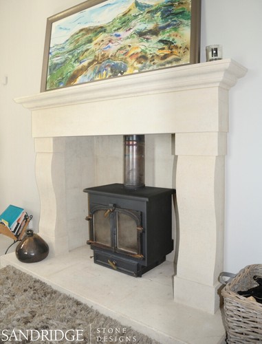 Bath stone limestone fireplace. Fire surround. Hand carved. - Picture 5 of 7
