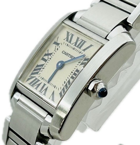 Reloj Cartier Tank Francaise W51008Q3 2300 Marfil Mujer Descuento Excelente A2641 - Imagen 4 de 12