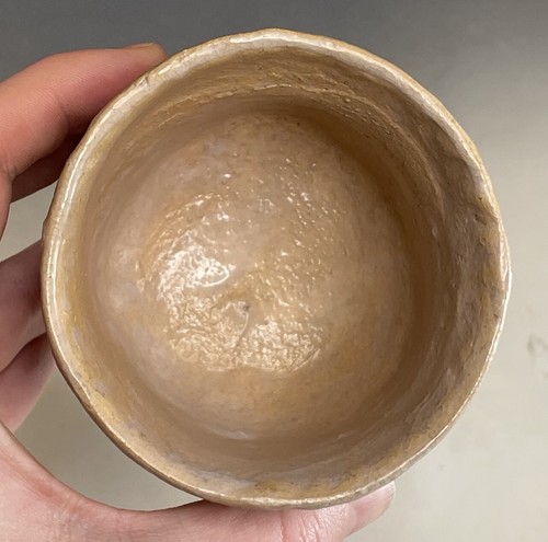 Antica tazza da tè Suigetsu Ware Tenjin Granchio Antica Giappone Yaki Yunomi Taisho Showa - Foto 7 di 15