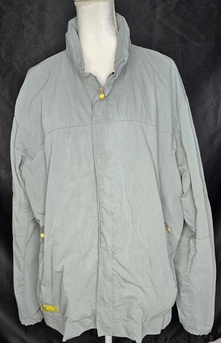 Planet Earth Jacket XL Skateboard Ski Net Lined Green Gray Hidden Hood Full Zip video thumbnail