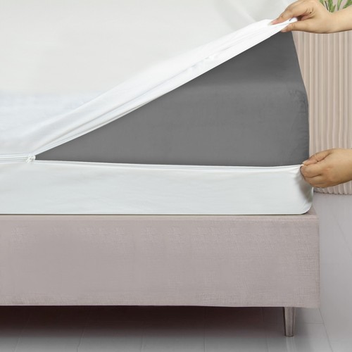 Full Zippered Mattress Encasement Waterproof Bed Bug Mattress Protector Cover - Picture 5 of 8