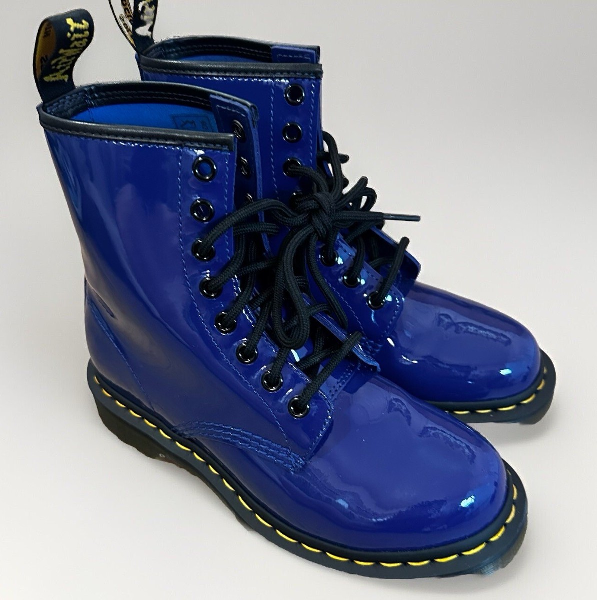 Dr. Martens 1460W サイズ37 Dr Martens Boots Women's Size 6 EU 37 Blue Patent Leather