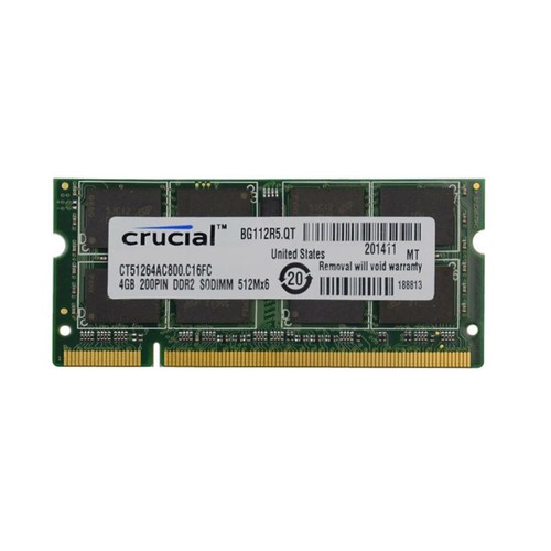 Crucial DDR2 2GB 4GB 8GB 800MHz PC2-6400 SODIMM Notebook Laptop Memory Ram Lot - Picture 4 of 5