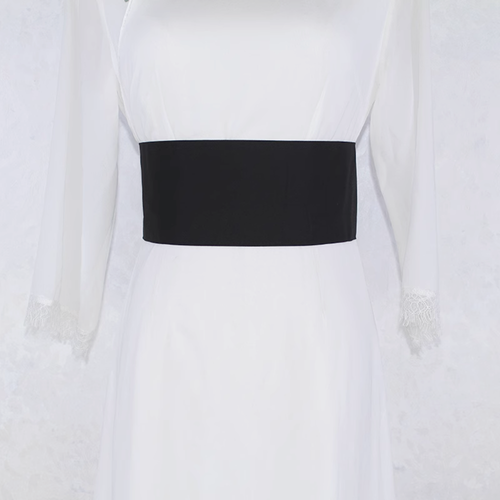 Women Wide Belt Corset Waistband Self-adhesive Retro Japanese Chinese Asian Belt - Picture 5 of 24