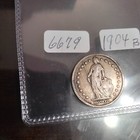 1904 B 1 Franc Switzerland Silver Coin -Very Nice Age/Patina On This Silver Coin