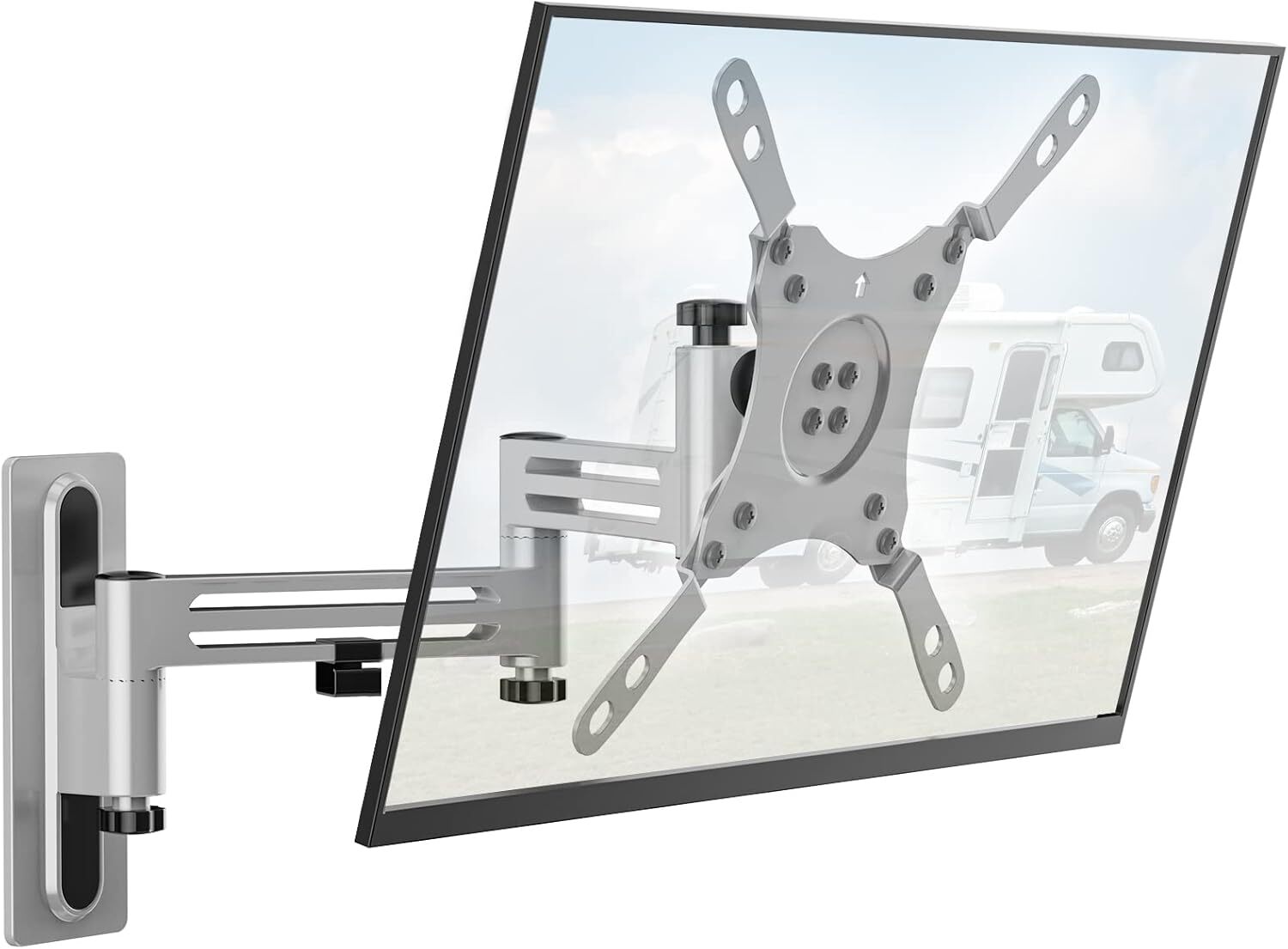 WALI RV TV Mount, Lockable Wall Mount for Camper 13 to 43 Inch, Gray