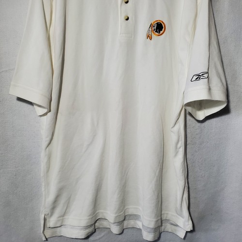 Washington Redskins Polo Shirt NFL Training Performance Men's Extra Large White - Picture 2 of 9