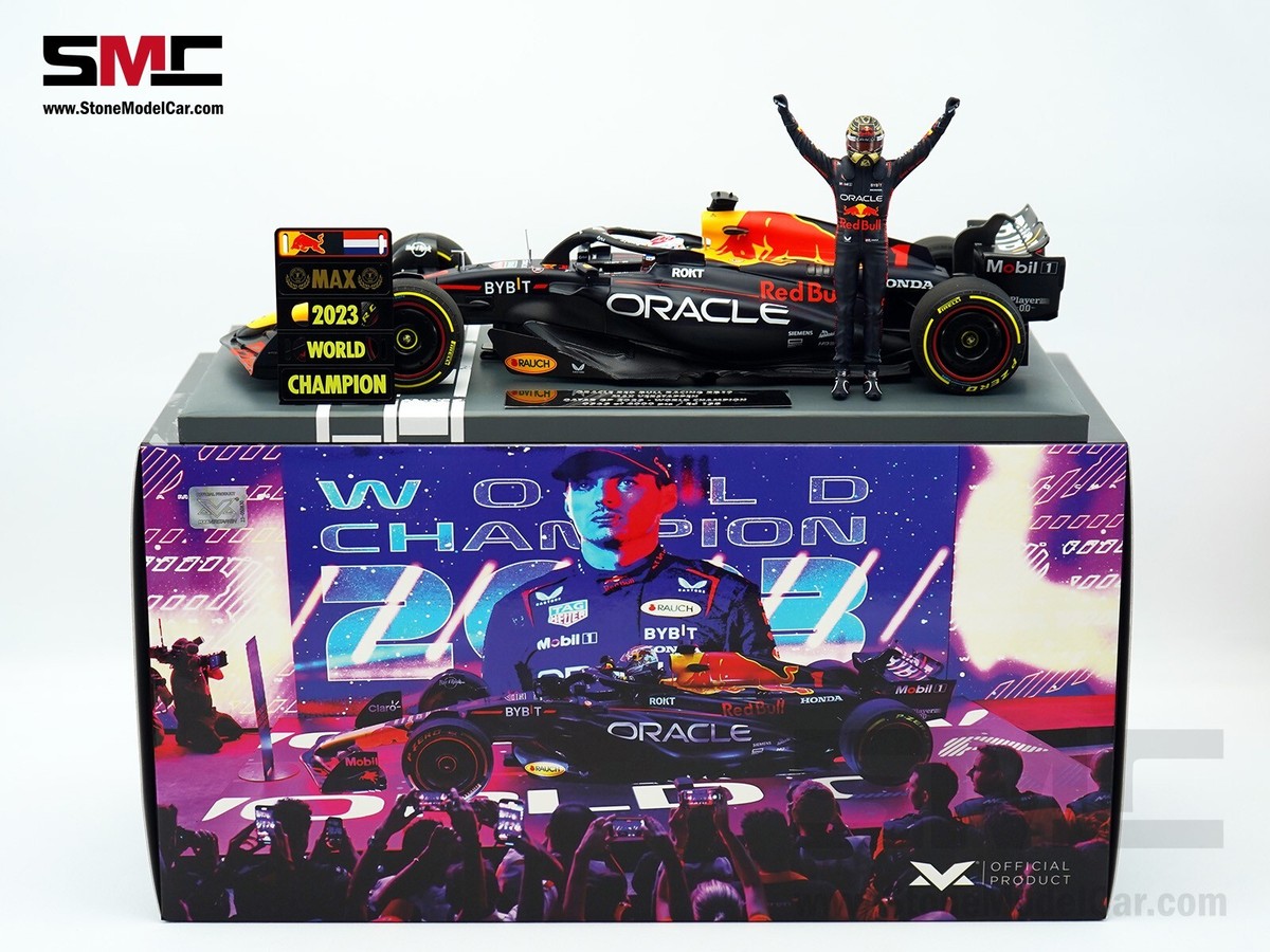 ミニチャンプス 2023 RedBullF1 ＲＢ19ミニカー 2台セット Red Bull F1 RB19 Max Verstappen Qatar 2023 World Champion 1