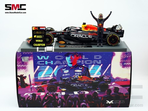 Red Bull F1 RB19 Max Verstappen Qatar 2023 World Champion 1:18 MINICHAMPS Figure - Picture 13 of 15