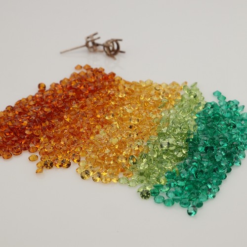 2.0-3.0mm Heat Resistant Emerald, Peridot, Citrine Nano Crystal Loose Gemstones - Picture 3 of 18