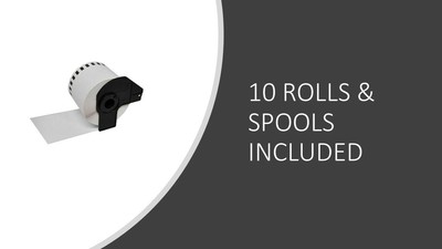 5x Brother Compatible DK22205 Printer Labels 62mm Roll+Spool for QL560 QL-560