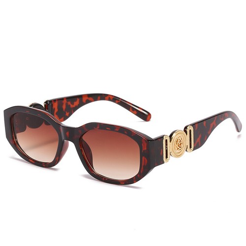 Rechteckige kleine Sonnenbrille Damen trendige unregelmäßige Sonnenbrille Retro-Design - Bild 18 von 28