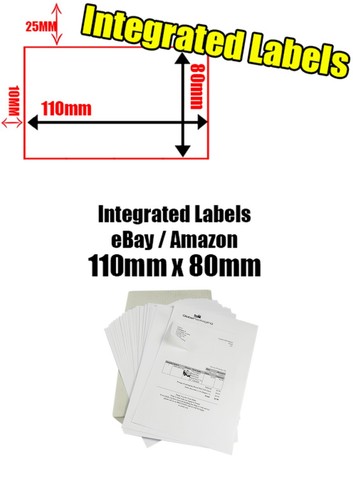 4000x ETICHETTE INTEGRATE EBAY/AMAZON A4 110x80mm (S11/G11) INDIRIZZO PEEL OFF - Foto 5 di 5