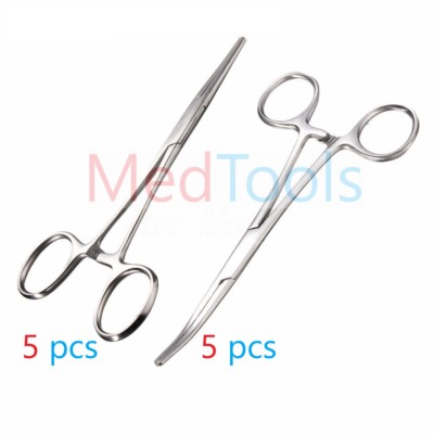 Locking Stainless Steel 10 5/" Curved Hemostats