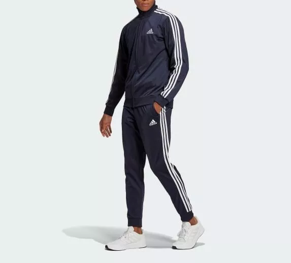Tuta acetato uomo full zip Adidas Essential primegreen GK9658 Blu