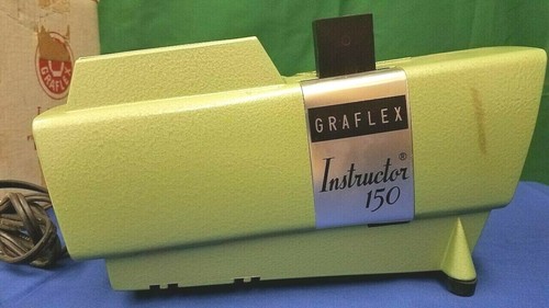 Graflex Instructor 150 Filmstrip Photo Projector w/Instructions + 2 Bulbs [DH] - Picture 2 of 12
