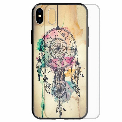 For Huawei Phone Series - Dream Catcher Theme Print Tempered Glass Back Case - Picture 7 of 9