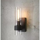 Luminosa 1 Light Matte Black Wall Sconce Clear Glass Shade