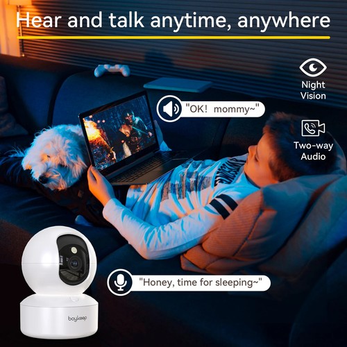 3MP WiFi Smart Indoor Security Camera - 5G/2.4G, Baby Monitor with Auto Tracking - Picture 6 of 7