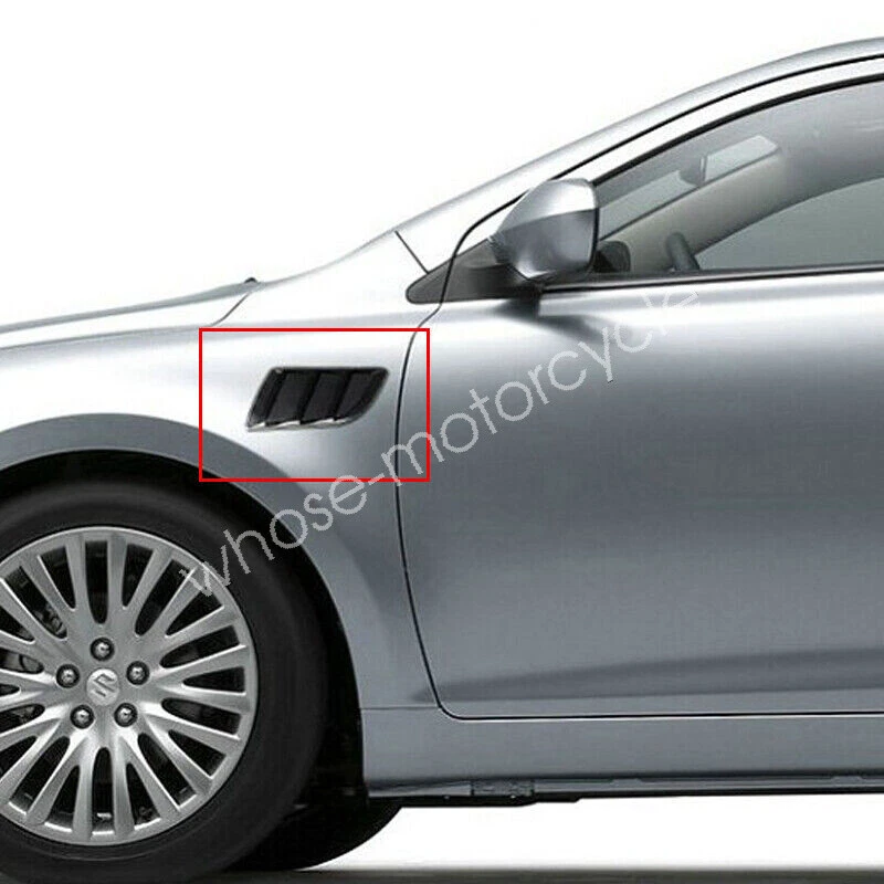 2x Front Hood Scoop Bonnet Air Intake Flow Side Fender Vents Decoration Stickers - Image 4 of 4