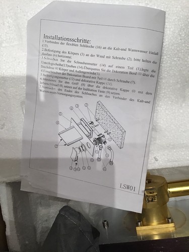 Wasserfall -Wand-Waschtisch-Armatur """Neu """OVP - Bild 2 von 4