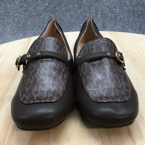 Jones New York Shoes Womens 7.5 M Finley Penny Loafers Brown Leather Casual - Picture 4 of 15
