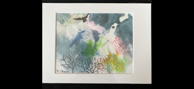 Original Mixed Media Art Abstract “ Stormy Sky” 7” X 5” Ready to be Framed Original Mixed Media Art Abstract “ Stormy Sky” 7” X 5” Ready to be Framed