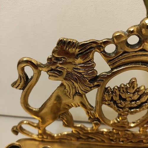 Ottone Leoni di Giuda Menorah, Panca Chanukah Pietra Monorah Ottone Leoni di Giuda - Foto 6 di 22