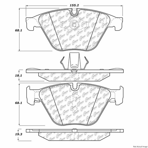 For 2014-2018 BMW 640i xDrive Gran Coupe Brake Pad Set Front Centric 2015 2016 - Picture 3 of 5