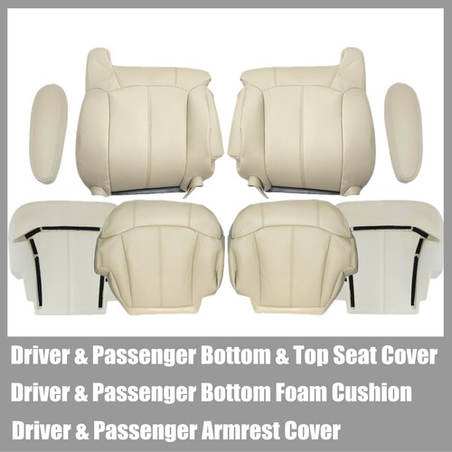 For 2000 2001 2002 Chevy Tahoe Suburban Front Seat Cover Foam Cushion Shale Tan - Picture 59 of 210