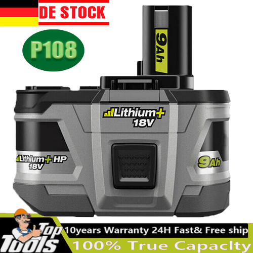 Für Ryobi Akku 18V 9Ah 7Ah HP Lithium One Plus RB18L50 P108 Batterie /Ladegerät - Bild 15 von 18