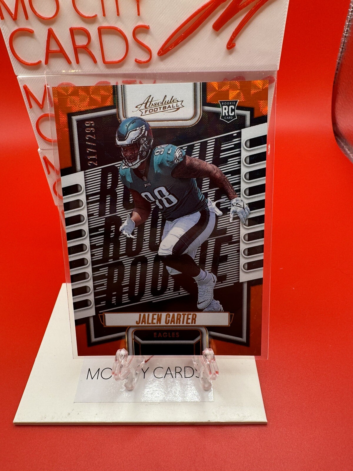 2023 Panini Panini Absolute Football Orange #107 Jalen Carter /299 Rookie EAGLES