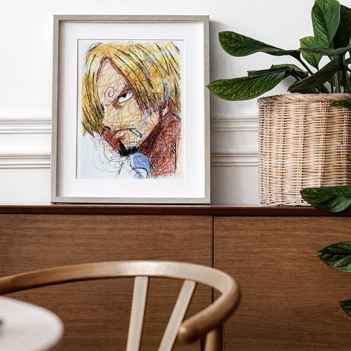 Vinsmoke Sanji Ballpoint Pen Print, One Piece Art Poster - Picture 2 of 3