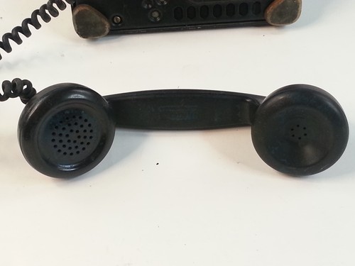 Antyczny system BELL Western Elektryczny telefon Metalowa podstawa jak do naprawy - Zdjęcie 9 z 13
