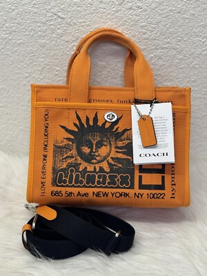 トートバッグ COACH The Lil Nas X Drop Cargo Tote 26 NWT COACH THE LIL NAS X DROP CARGO TOTE 26 CP959 SUN BRIGHT