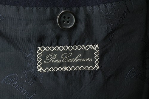 Brioni Adige Cashmere Overcoat Mens 46L Solid Navy Blue Soft Coat Made in Italy - Picture 10 of 17