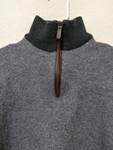 UNTUCKit Belguardo 1/4 Zip Pullover Sweater Boys Size Med Extra Fine Merino Wool - Picture 4 of 10