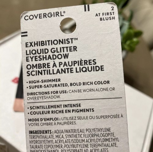 8 COVERGIRL Eye Shadow Exhibitionist Liquid Glitter AT FIRST BLUSH (0.13 Fl Oz). - Picture 2 of 3
